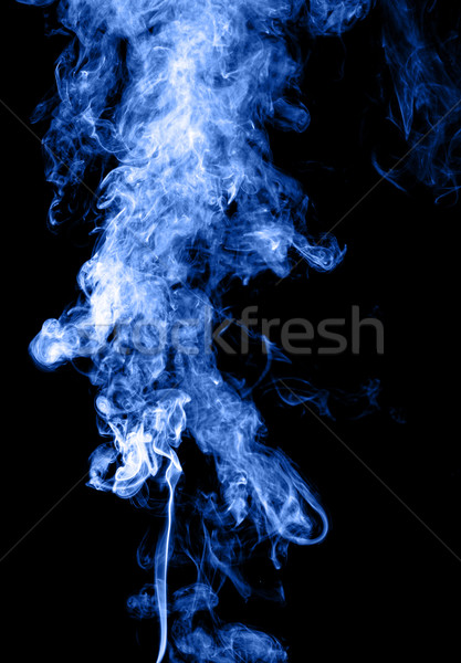 Blue smoke on black  Stock photo © leungchopan