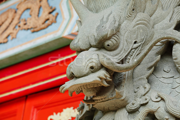 Китайский дракон статуя храма путешествия каменные архитектура Сток-фото © leungchopan