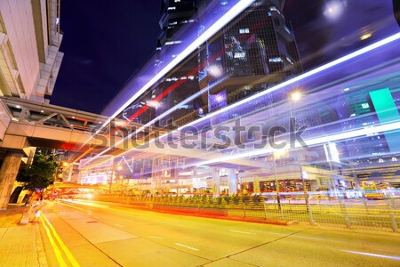 Licht mega Stadt Business Straße abstrakten Stock foto © leungchopan