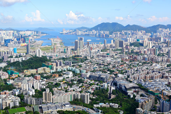 Hong Kong aglomerat constructii oraş perete acasă Imagine de stoc © leungchopan