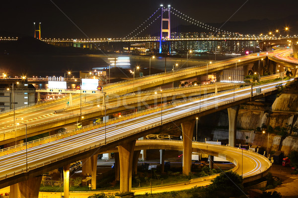 Stock photo: freeway and bridge