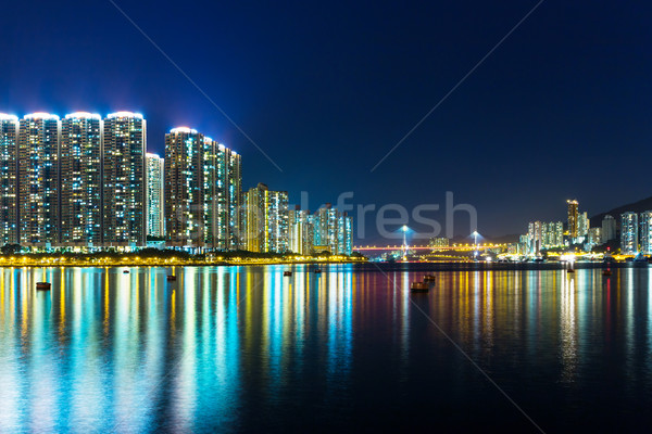 Urbaine paysage Hong-Kong eau bâtiment maison [[stock_photo]] © leungchopan