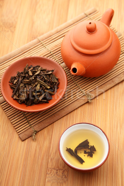 китайский чай церемония продовольствие Кубок азиатских Сток-фото © leungchopan
