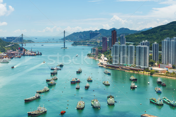 Foto stock: Edifício · Hong · Kong · água · mar · casa · ponte