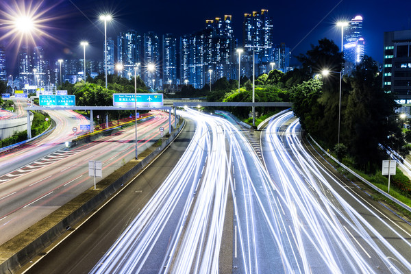 traffic on highway at night Stock photo © leungchopan