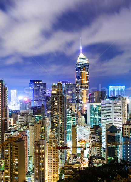 Urban city in Hong Kong at night Stock photo © leungchopan