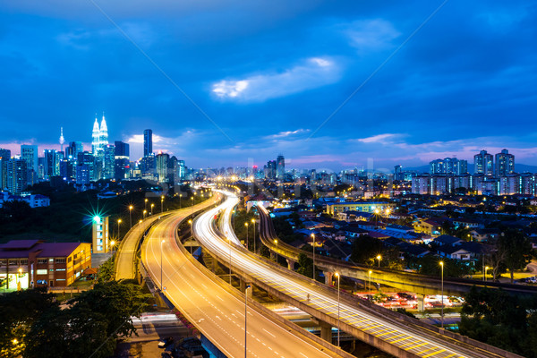 Kuala Lumpur city at night Stock photo © leungchopan