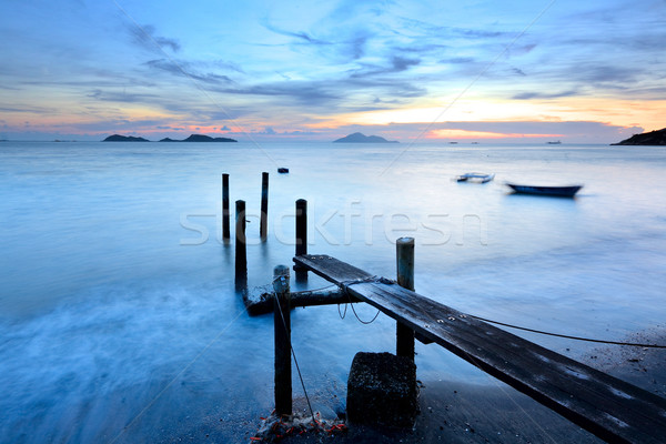sunset pier Stock photo © leungchopan