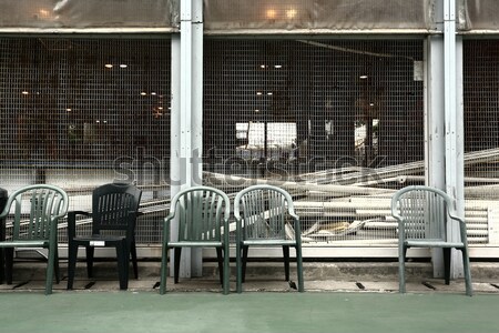 old chairs in sport court Stock photo © leungchopan