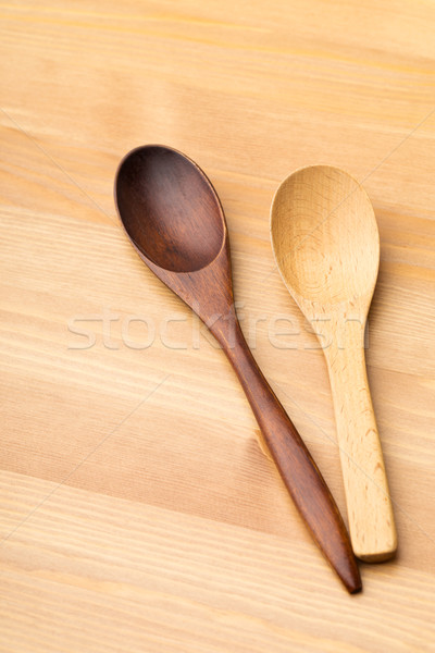 Legno cucchiaino da tè tavola texture cucchiaio materiale Foto d'archivio © leungchopan