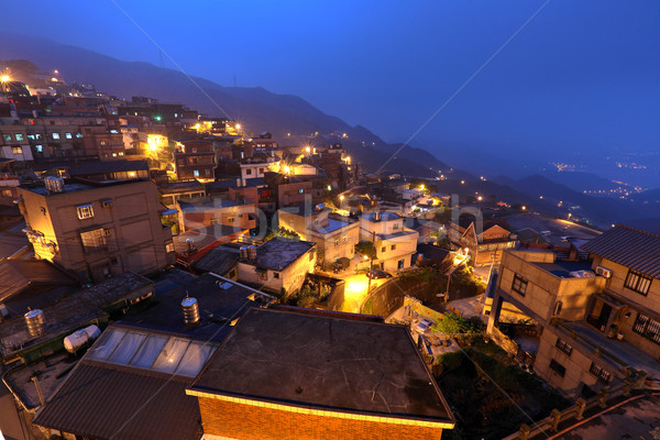chiu fen village at night, in Taiwan Stock photo © leungchopan