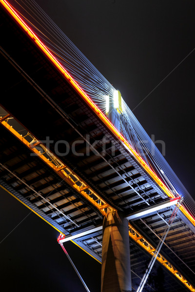 Hong Kong night, Ting Kau Bridge Stock photo © leungchopan
