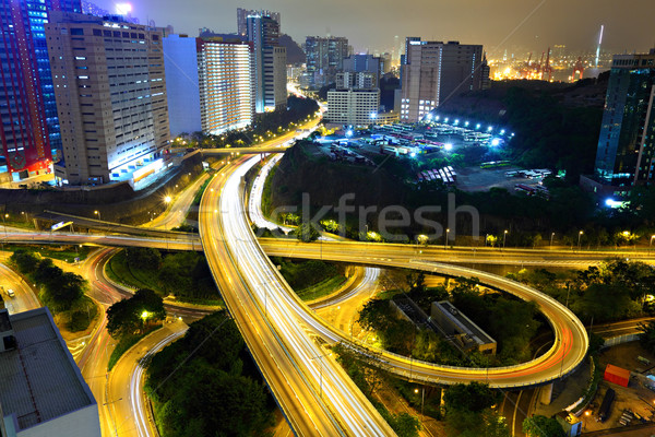 Highway in city at night Stock photo © leungchopan
