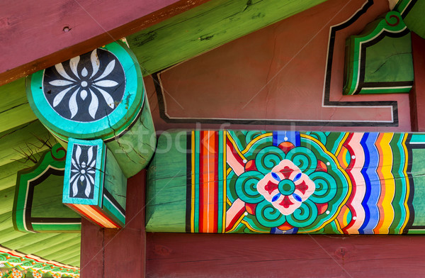 Dachu dekoracji domu projektu malarstwo asian Zdjęcia stock © leungchopan