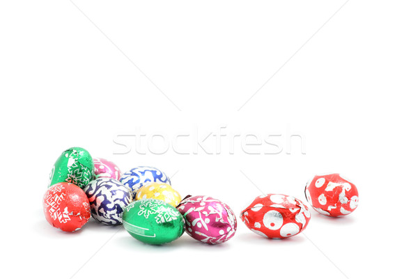 Húsvéti tojások tavasz étel kéz fű kék Stock fotó © leungchopan