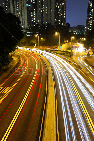 Foto d'archivio: Traffico · Night · City · ponte · urbana · notte · bus