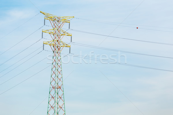 Güç kule teknoloji Metal ağ mavi Stok fotoğraf © leungchopan