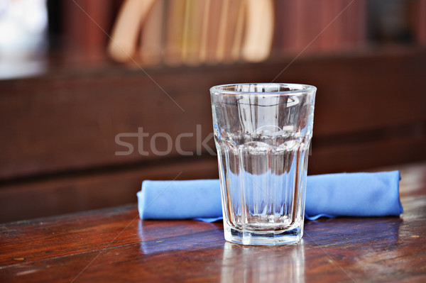 glass on a table at restaurant Stock photo © leungchopan
