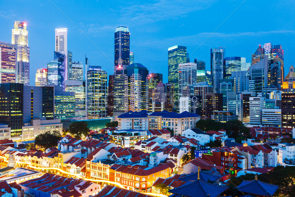 Singapore at night Stock photo © leungchopan