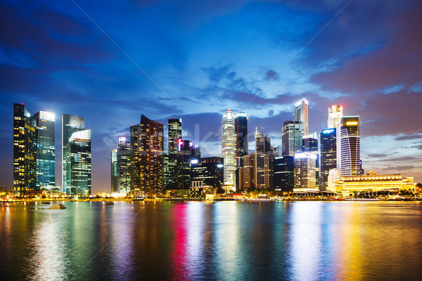 Singapore night Stock photo © leungchopan