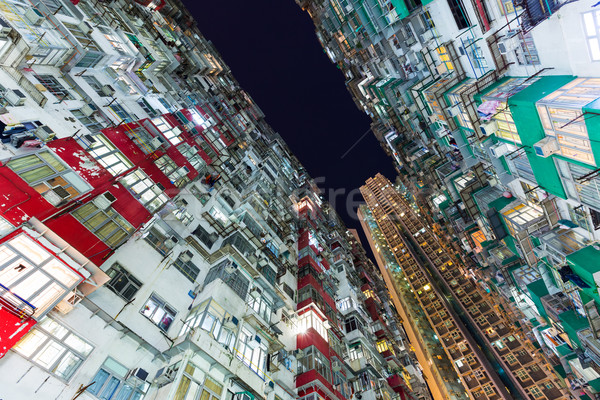 Woon- gebouw Hong Kong hemel home stedelijke Stockfoto © leungchopan