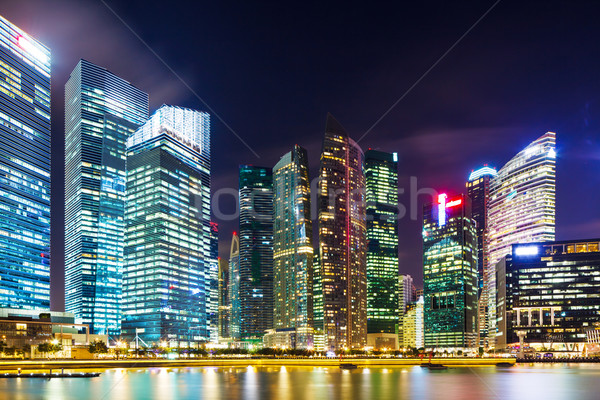 Singapore cityscape at night Stock photo © leungchopan