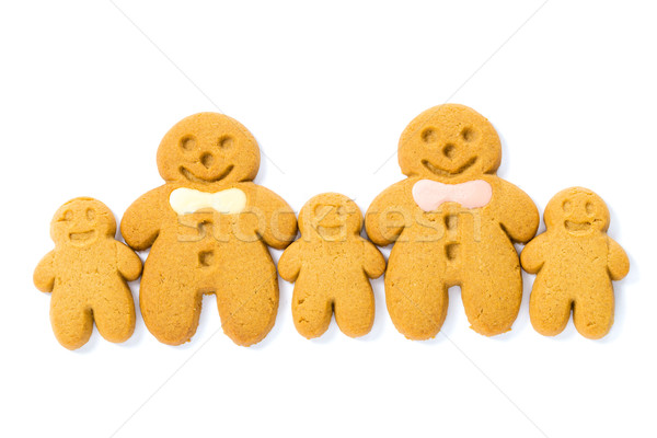 Gingerbread family cookies Stock photo © leungchopan