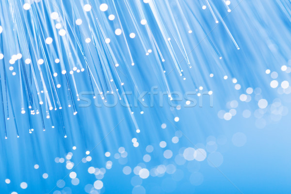 Lif optik teknoloji uzay ağ mavi Stok fotoğraf © leungchopan