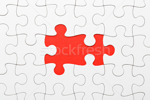 Unvollständig Puzzle Familie Netzwerk Team rot Stock foto © leungchopan