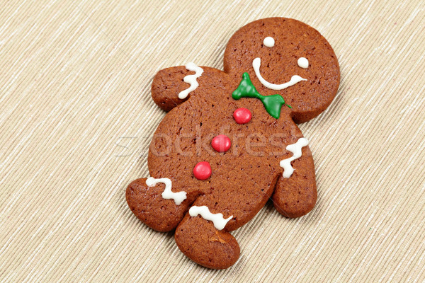 Gingerbread man christmas żywności zielone niebieski star Zdjęcia stock © leungchopan
