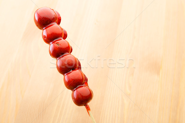 Peking helyi falatozó kandírozott gyümölcs piros Stock fotó © leungchopan