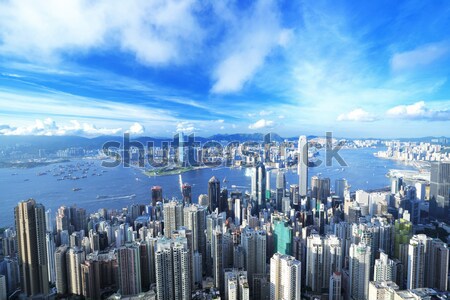 Hong Kong business kantoor gebouw stad abstract Stockfoto © leungchopan