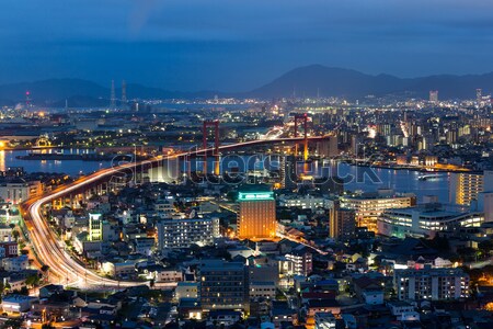 Seoul city at night Stock photo © leungchopan
