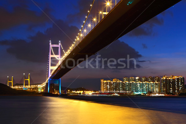 Tsing Ma Bridge in Hong Kong Stock photo © leungchopan