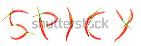 Spicy spelt with chilli peppers Stock photo © leungchopan