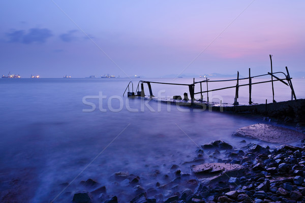 sunset pier Stock photo © leungchopan
