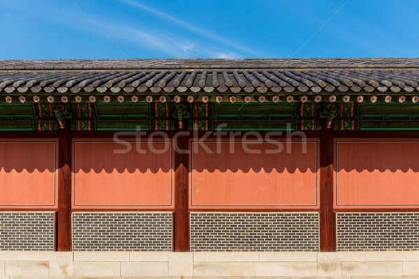 Exterior of traditional korean architecture Stock photo © leungchopan