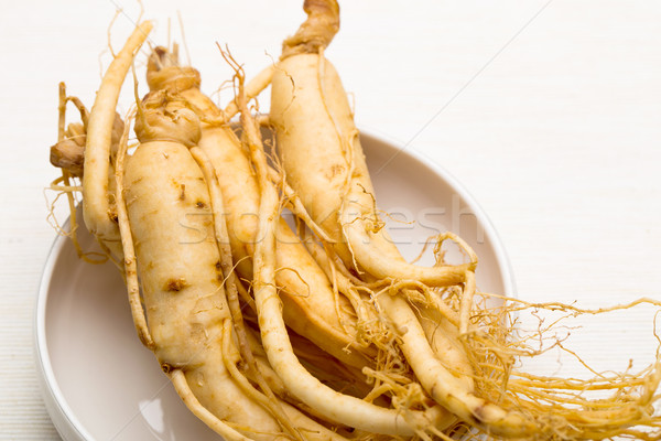 Foto d'archivio: Fresche · ginseng · alimentare · medicina · bianco · Asia