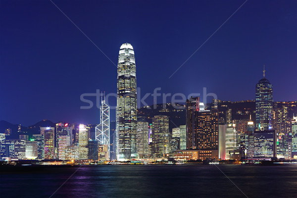 night view of Hong Kong Stock photo © leungchopan