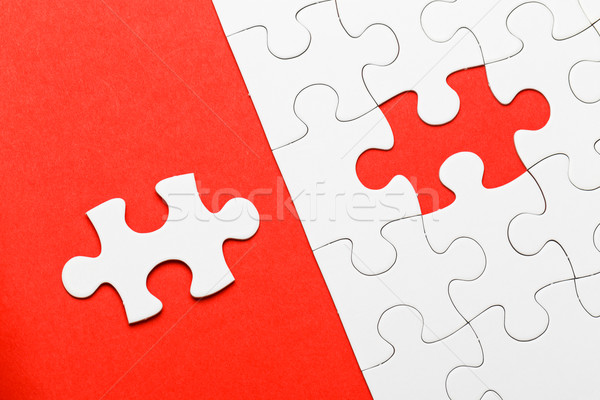 Stock photo: Incomplete puzzle with missing piece