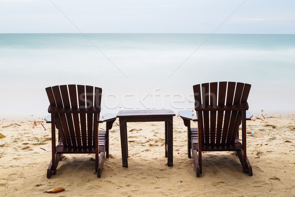 Pihenés tengerpart természet pihen élet hullám Stock fotó © leungchopan