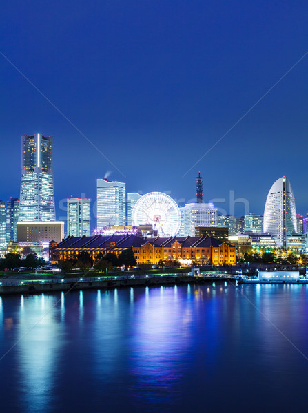 Yokohama skyline at night Stock photo © leungchopan