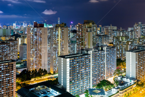 Hong Kong city life at night Stock photo © leungchopan