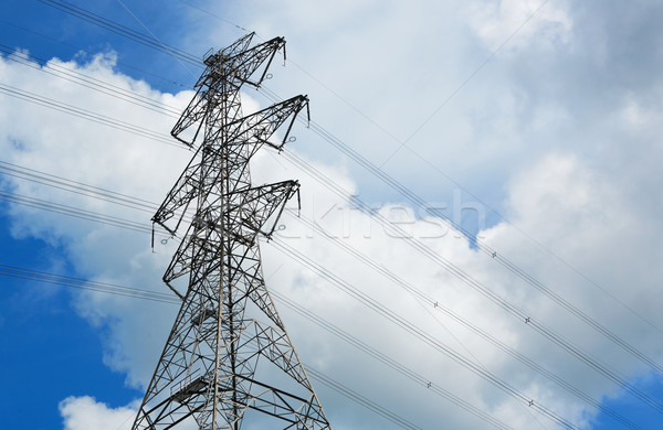 Stock photo: power transmission tower