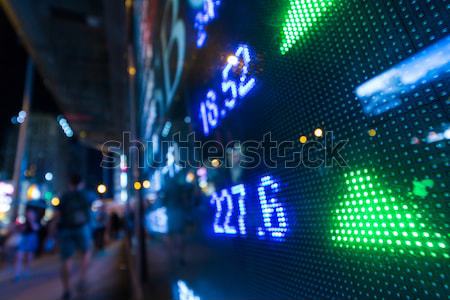 [[stock_photo]]: Bourse · établissement · des · prix · résumé · suivre · bleu · écran