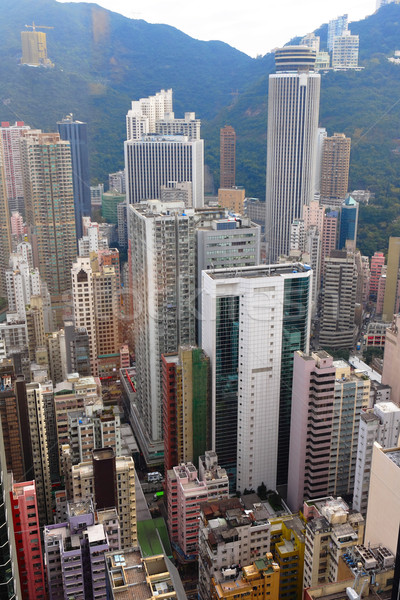 Hongkong zatłoczony budynków działalności biuro budynku Zdjęcia stock © leungchopan