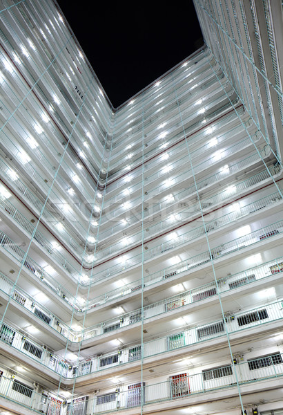 Stock photo: Twin tower type housing in Hong Kong