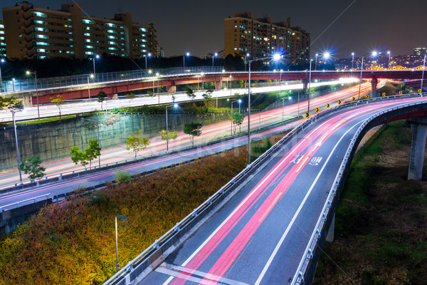 Transporti Seoul acqua strada panorama ponte Foto d'archivio © leungchopan