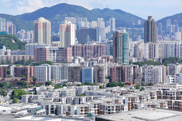 Сток-фото: Гонконг · переполненный · здании · город · стены · домой
