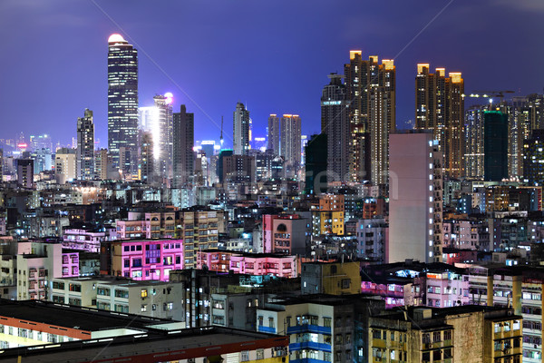 Stock photo: Hong Kong downtown city at night
